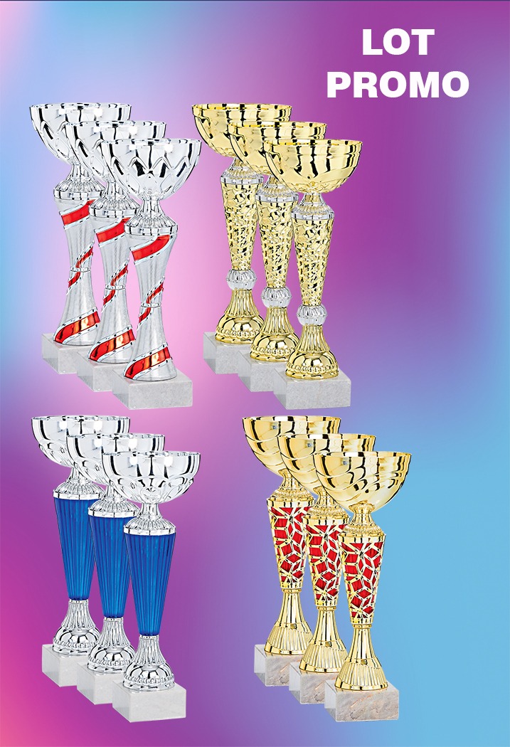 LOT DE 12 COUPES